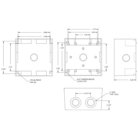 4 electrical box dimensions|1 4 inch square box.